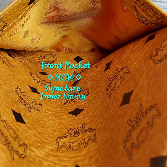 'MCM' 'VISETOS' MONOGRAM LEATHER SHOULDER BAG & DUST BAG 'MADE IN GERMANY' SET - Picture 10 of 16